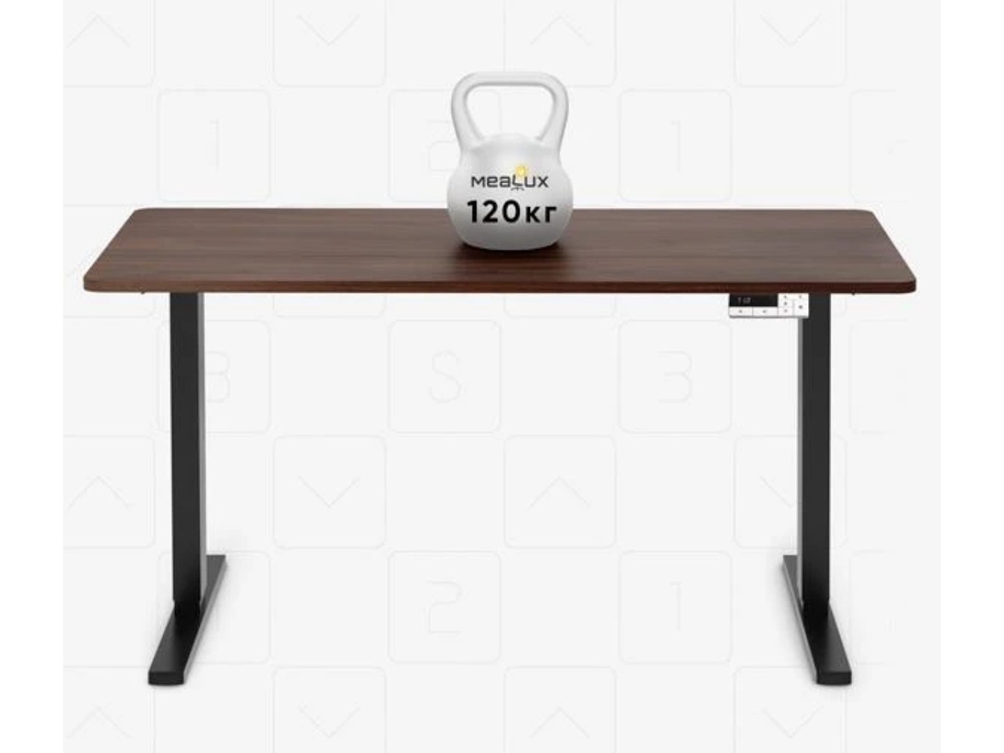 Стіл з електрорегулюванням висоти Mealux PowerDesk Duo Walnut (EVO-242 Duo Walnut /B) — фото 5